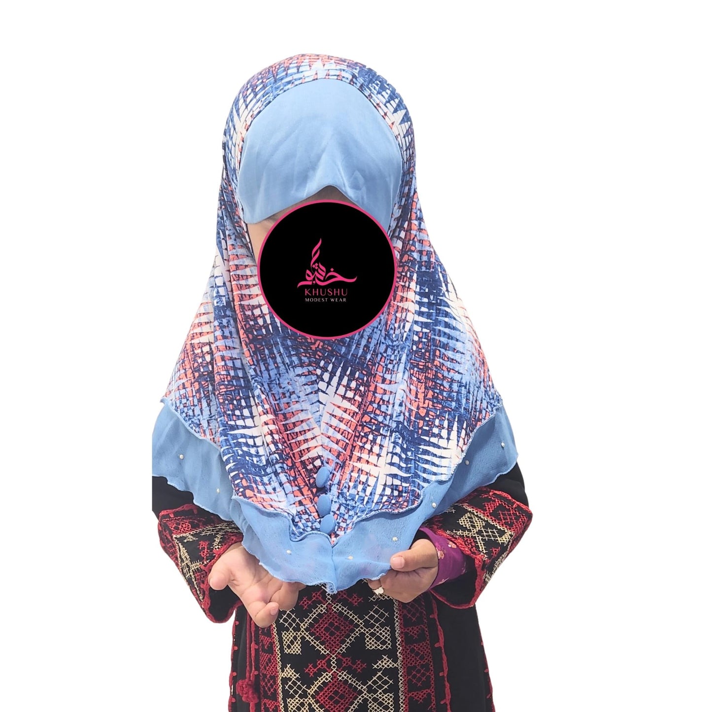 Girls Kids Muslim Instant Hijab Islamic Scarf Simple Style 2 to 5 years old Girls - Khushu Modest Wear