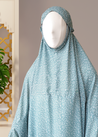 One-Piece Salah Dress Printed Soft Crepe - Khushu Modest Wear