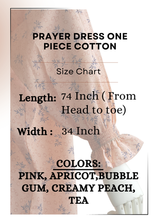 One-Piece Cotton Prayer Dress/ Salah Dress - Khushu Modest Wear