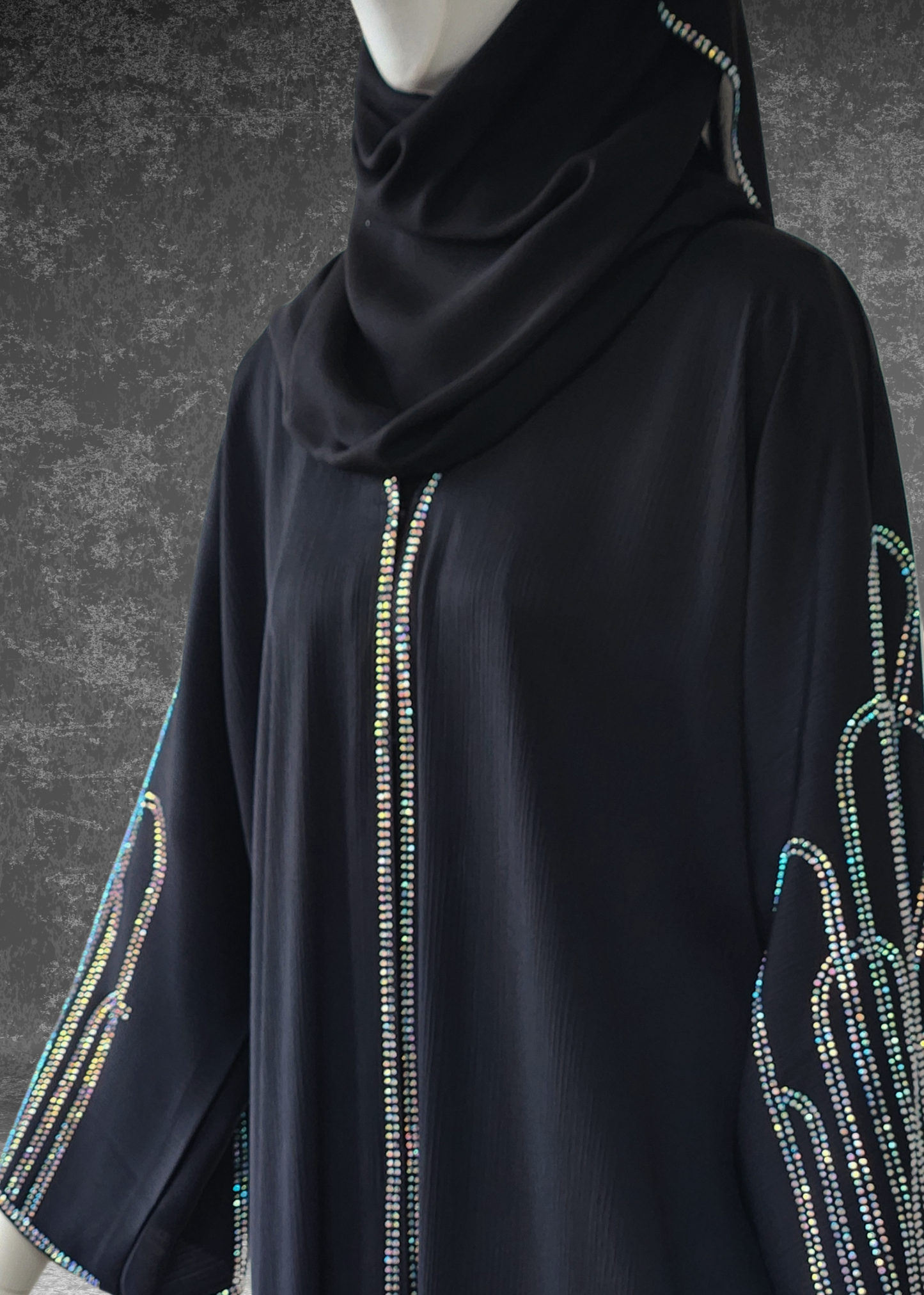 Classic Black Abaya For Ramadan Eid/ Evening Abaya - Khushu Modest Wear