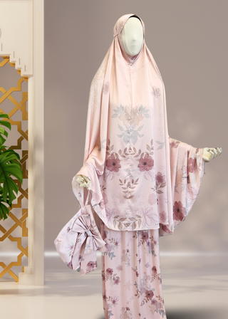4-Piece Luxury Silk Women's Islamic Prayer/Salah Set - Khushu Modest Wear