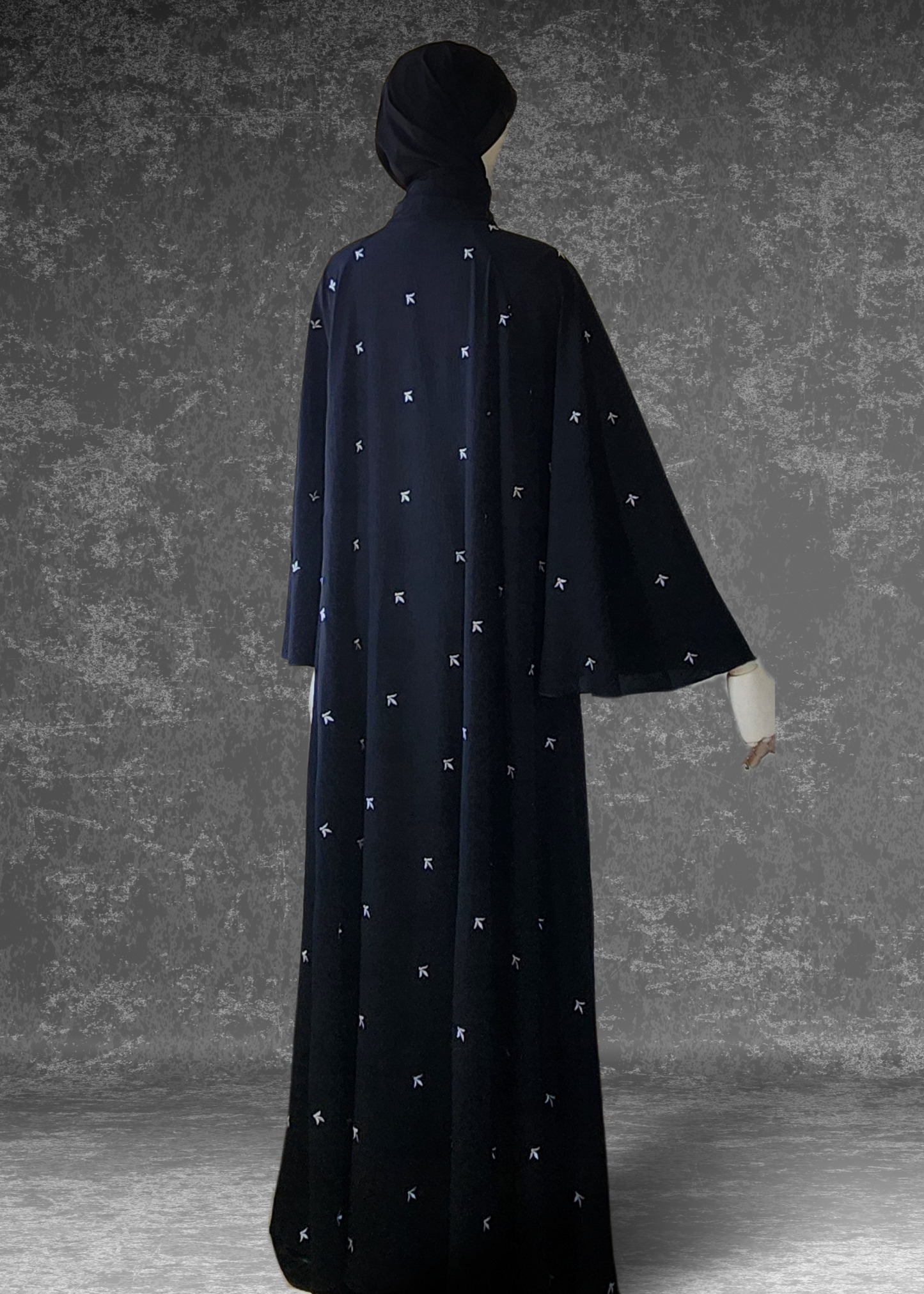 Dubai Black Flare Abaya In Premium Cey Fabric - Khushu Modest Wear
