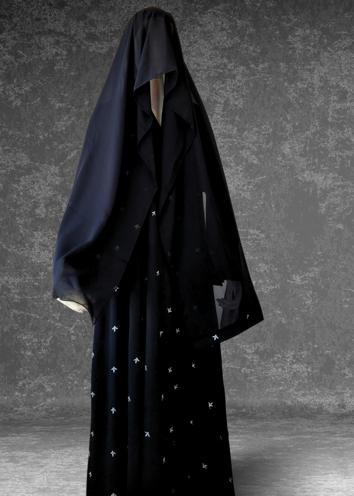 Dubai Black Flare Abaya In Premium Cey Fabric - Khushu Modest Wear