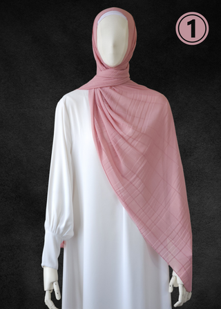 Luxe Chiffon Soft Pleat Hijab - Khushu Modest Wear