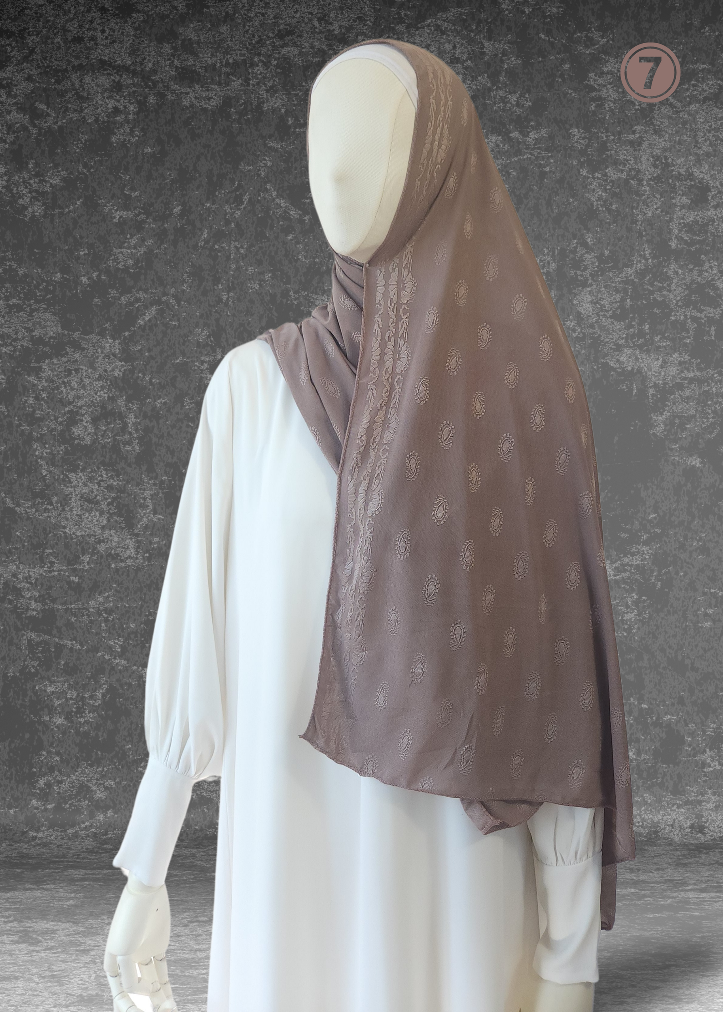 Self-Embossed Print Basic Jersey Hijabs
