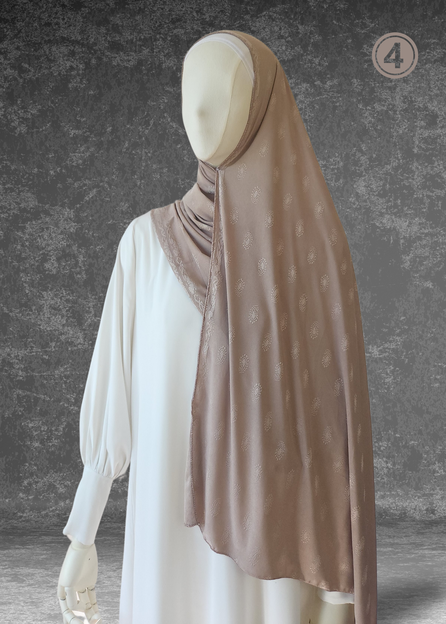 Self-Embossed Print Basic Jersey Hijabs