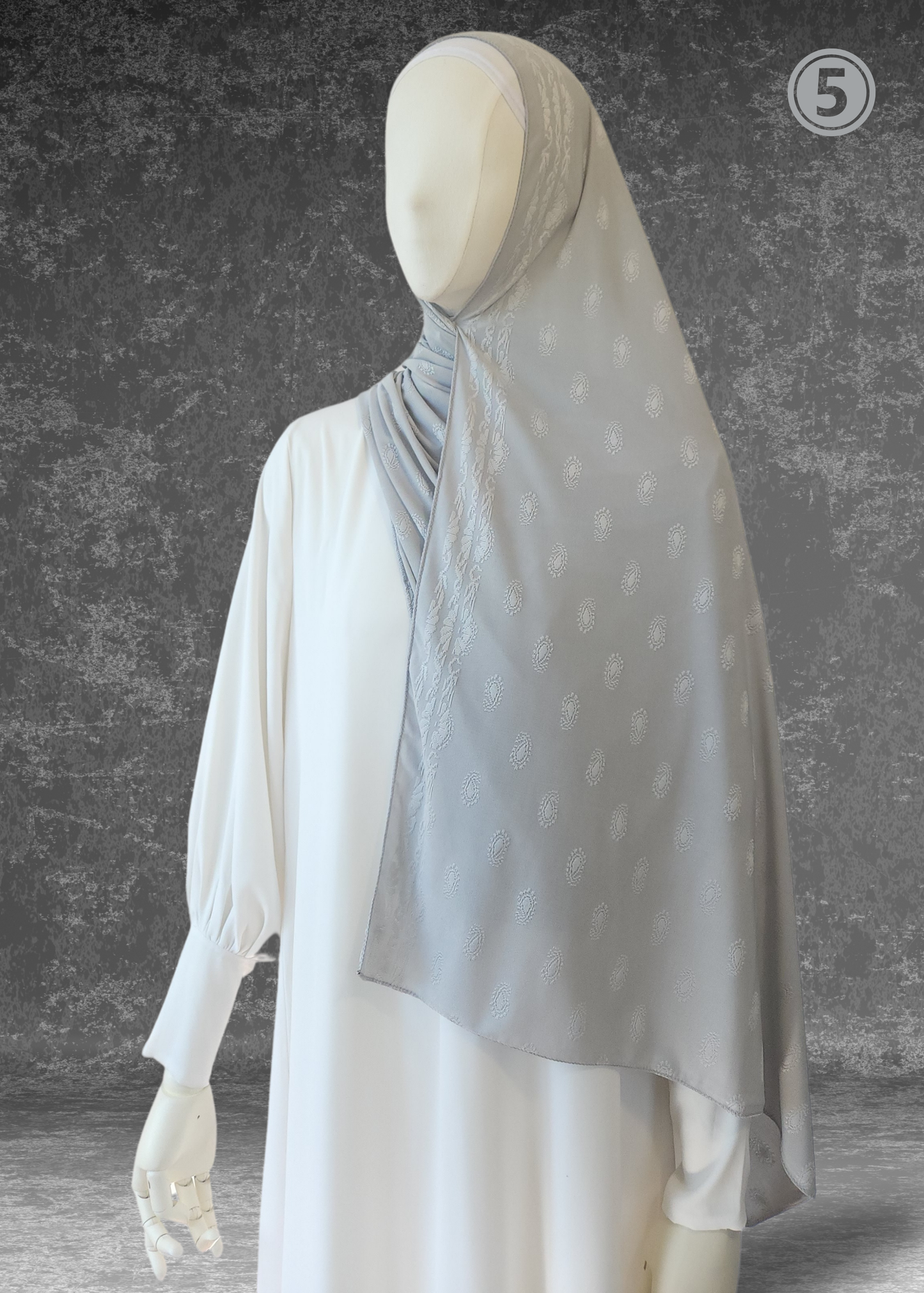 Self-Embossed Print Basic Jersey Hijabs