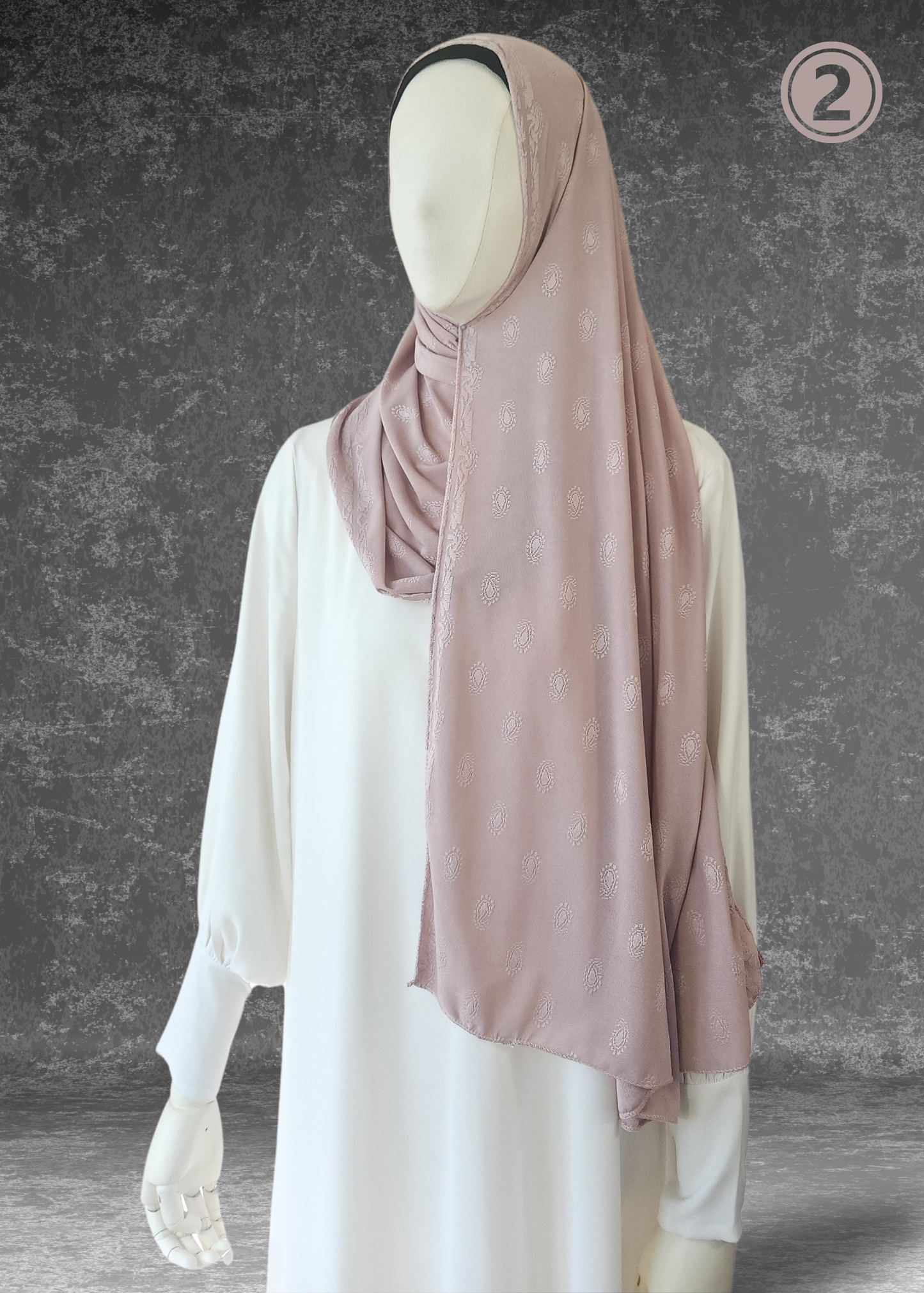 Self-Embossed Print Basic Jersey Hijabs