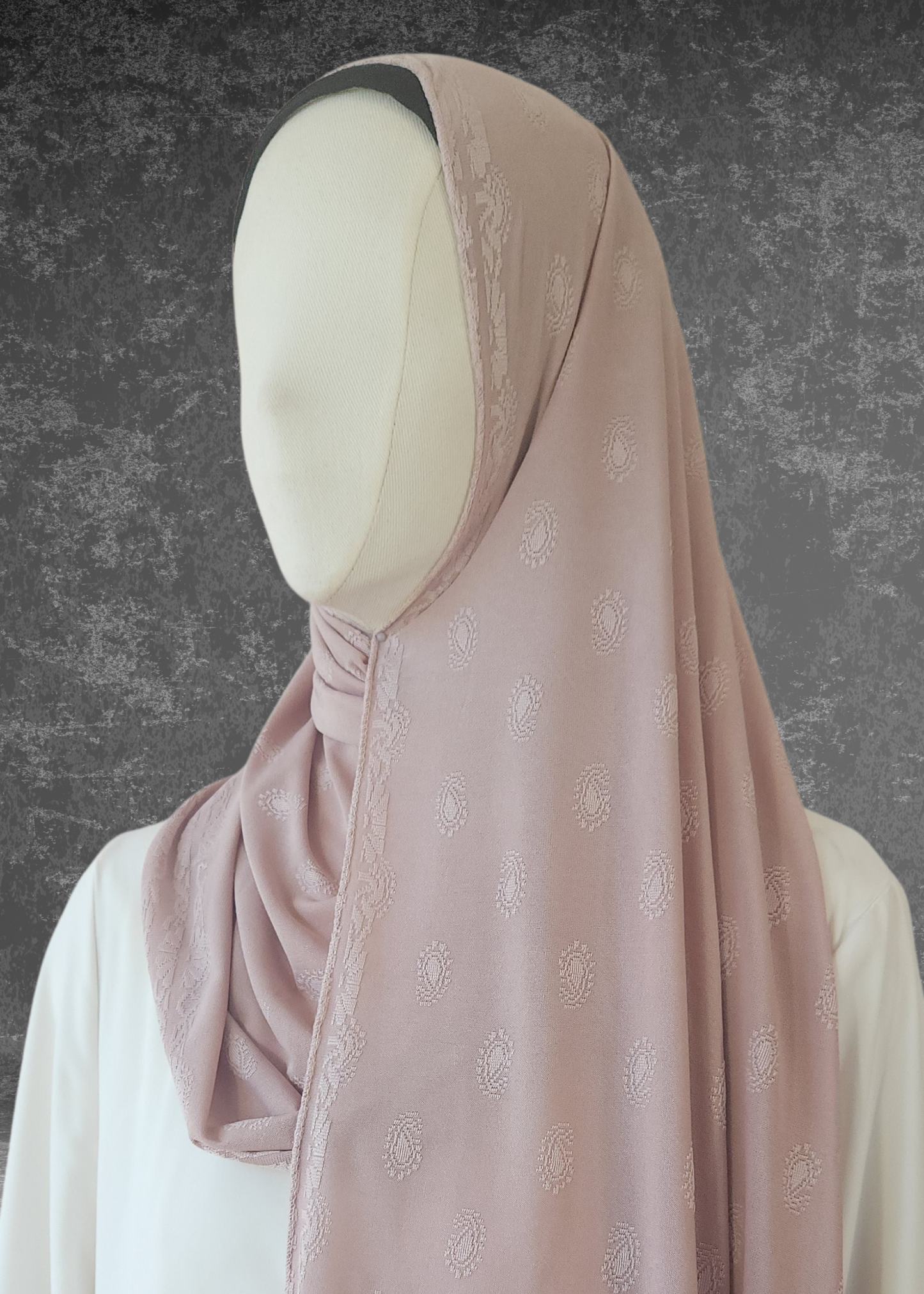 Self-Embossed Print Basic Jersey Hijabs