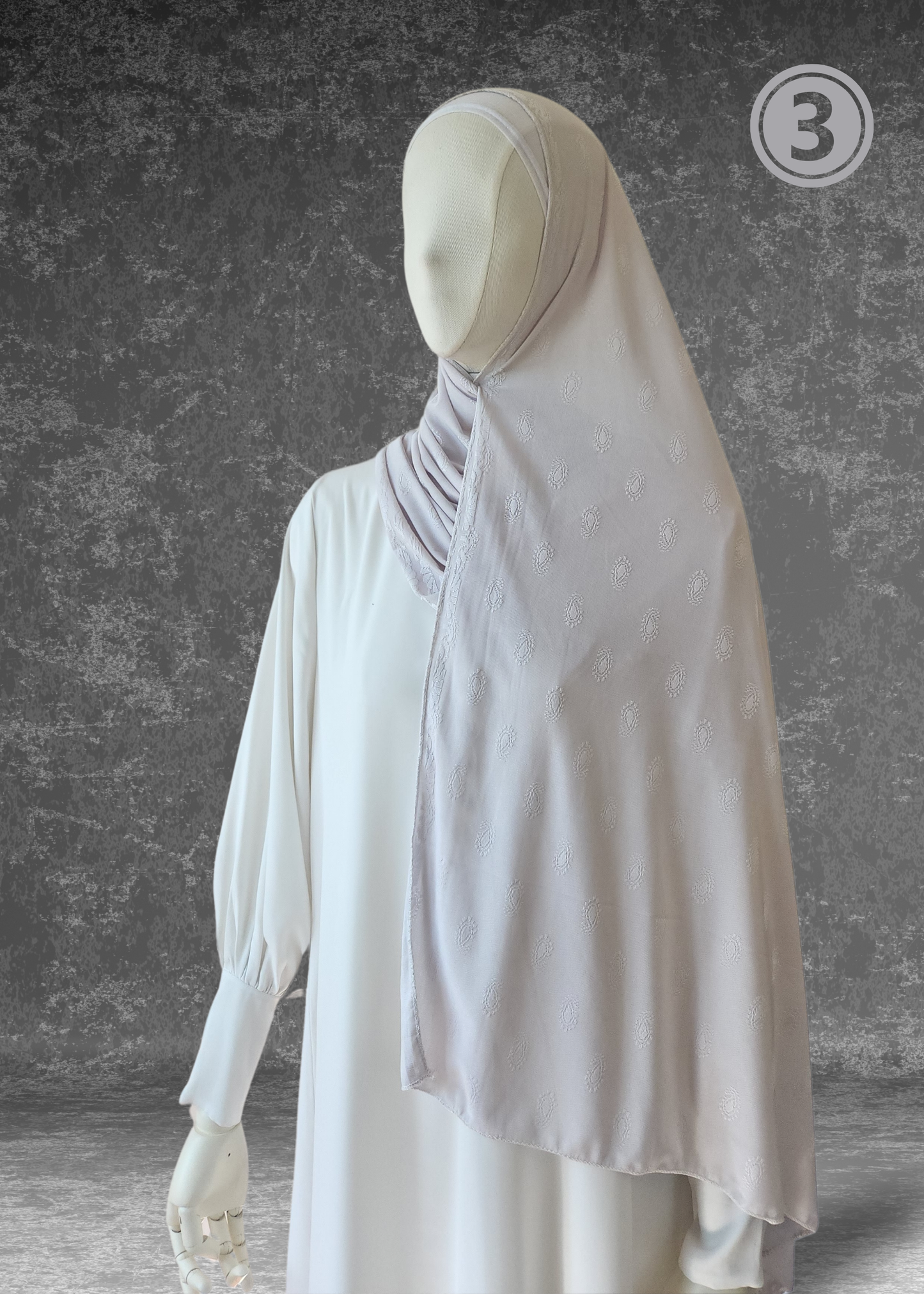 Self-Embossed Print Basic Jersey Hijabs