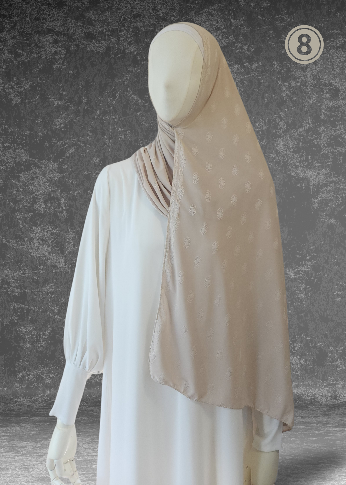 Self-Embossed Print Basic Jersey Hijabs