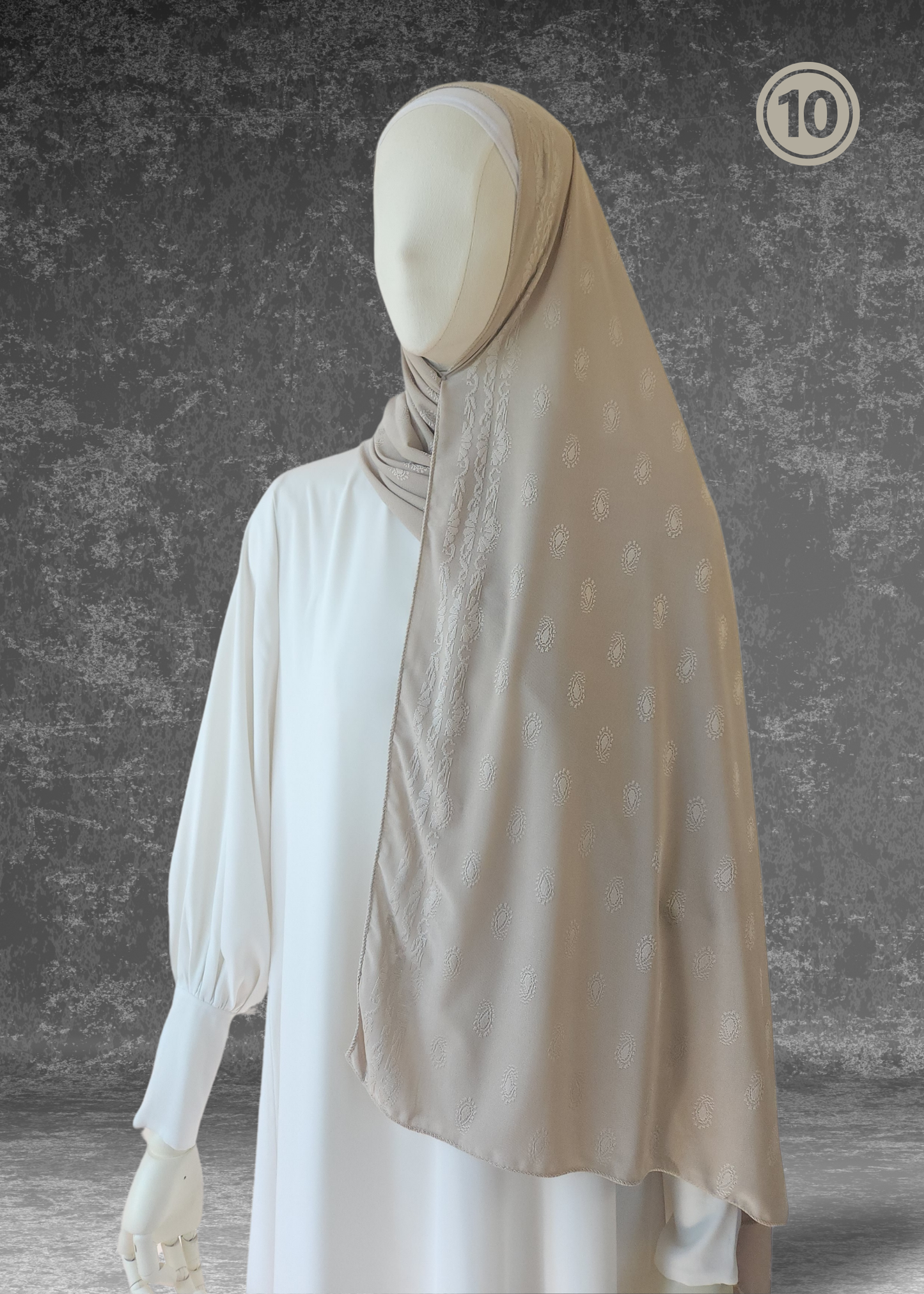 Self-Embossed Print Basic Jersey Hijabs