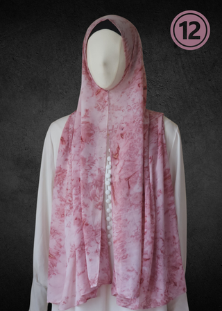 Tie Dye Soft Chiffon Hijabs - Khushu Modest Wear