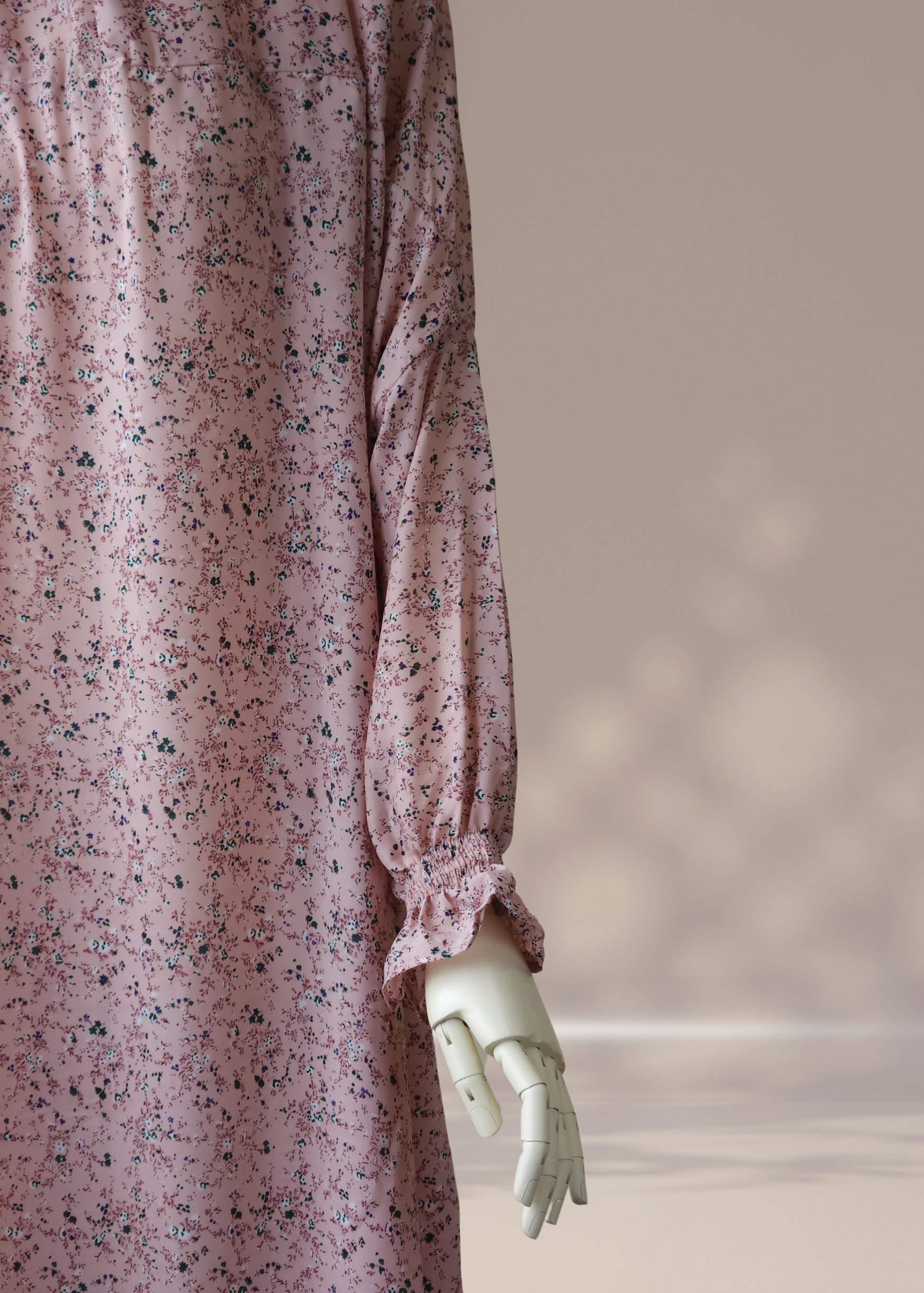 One-Piece Salah Dress Printed Soft Crepe - Khushu Modest Wear