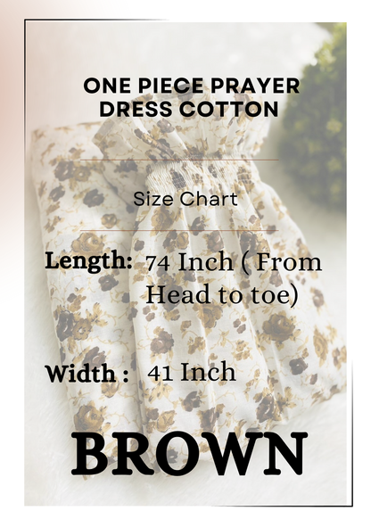 One-Piece Cotton Prayer Dress/ Salah Dress - Khushu Modest Wear