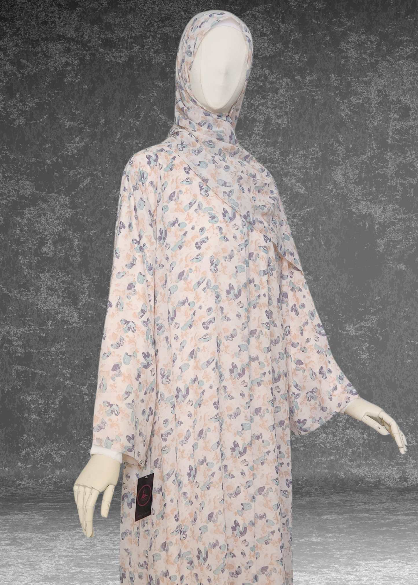 Mosaic Dream Abaya| Fully Lined Premium Chiffon Open Abaya