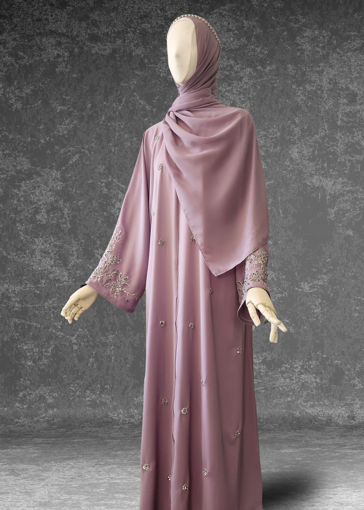 🌸 Lilac Bloom Abaya
