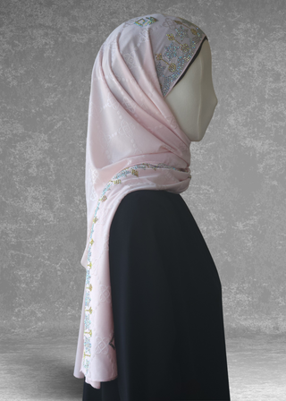 Self-Embossed Jacquard Jersey Ultra Soft Stretchable Hijabs Scarf - Khushu Modest Wear