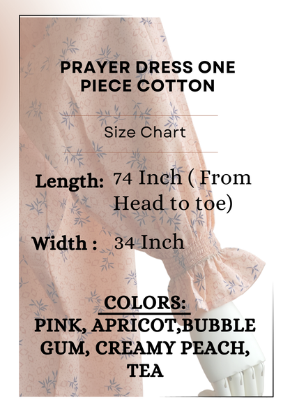 One-Piece Cotton Prayer Dress/ Salah Dress - Khushu Modest Wear