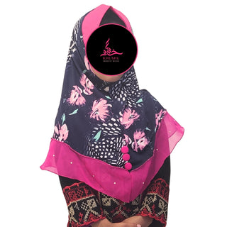 Girls Kids Muslim Instant Hijab Islamic Scarf Simple Style 2 to 5 years old Girls - Khushu Modest Wear