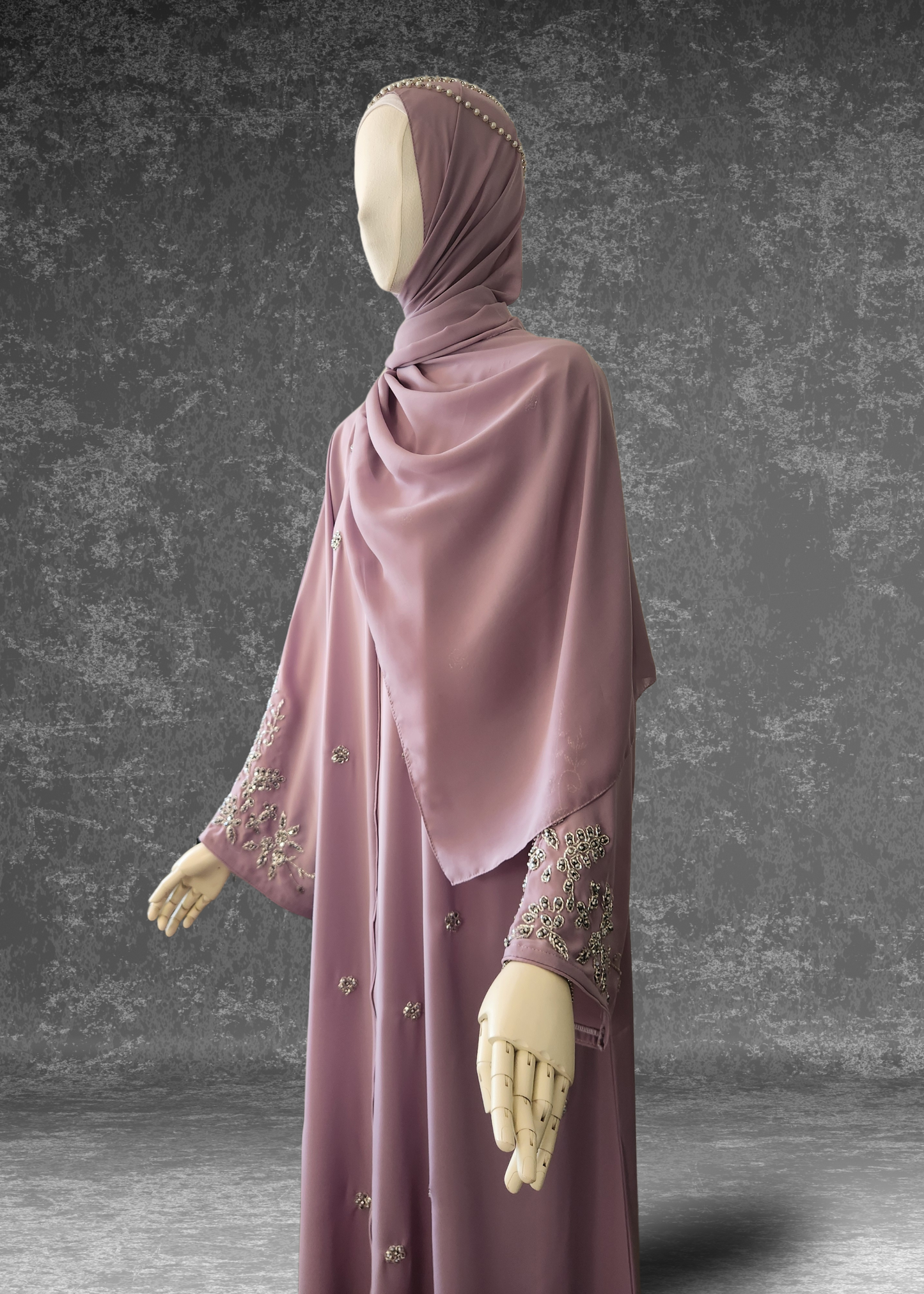 🌸 Lilac Bloom Abaya