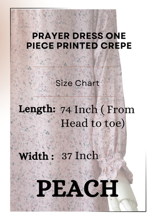 One-Piece Salah Dress Printed Soft Crepe - Khushu Modest Wear