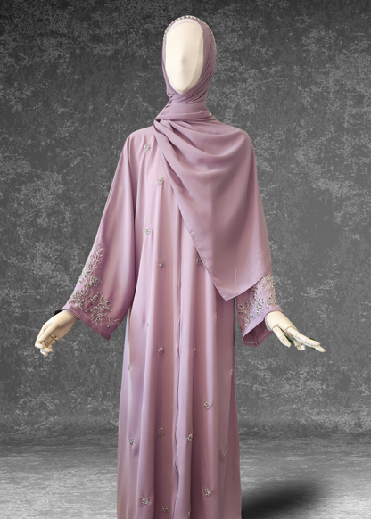 🌸 Lilac Bloom Abaya