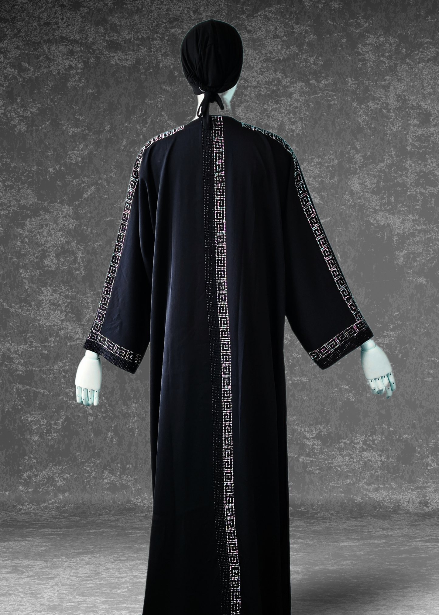 Dubai Luxury Abaya In Black -Zehra Abaya - Khushu Modest Wear