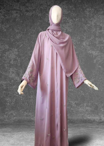 🌸 Lilac Bloom Abaya