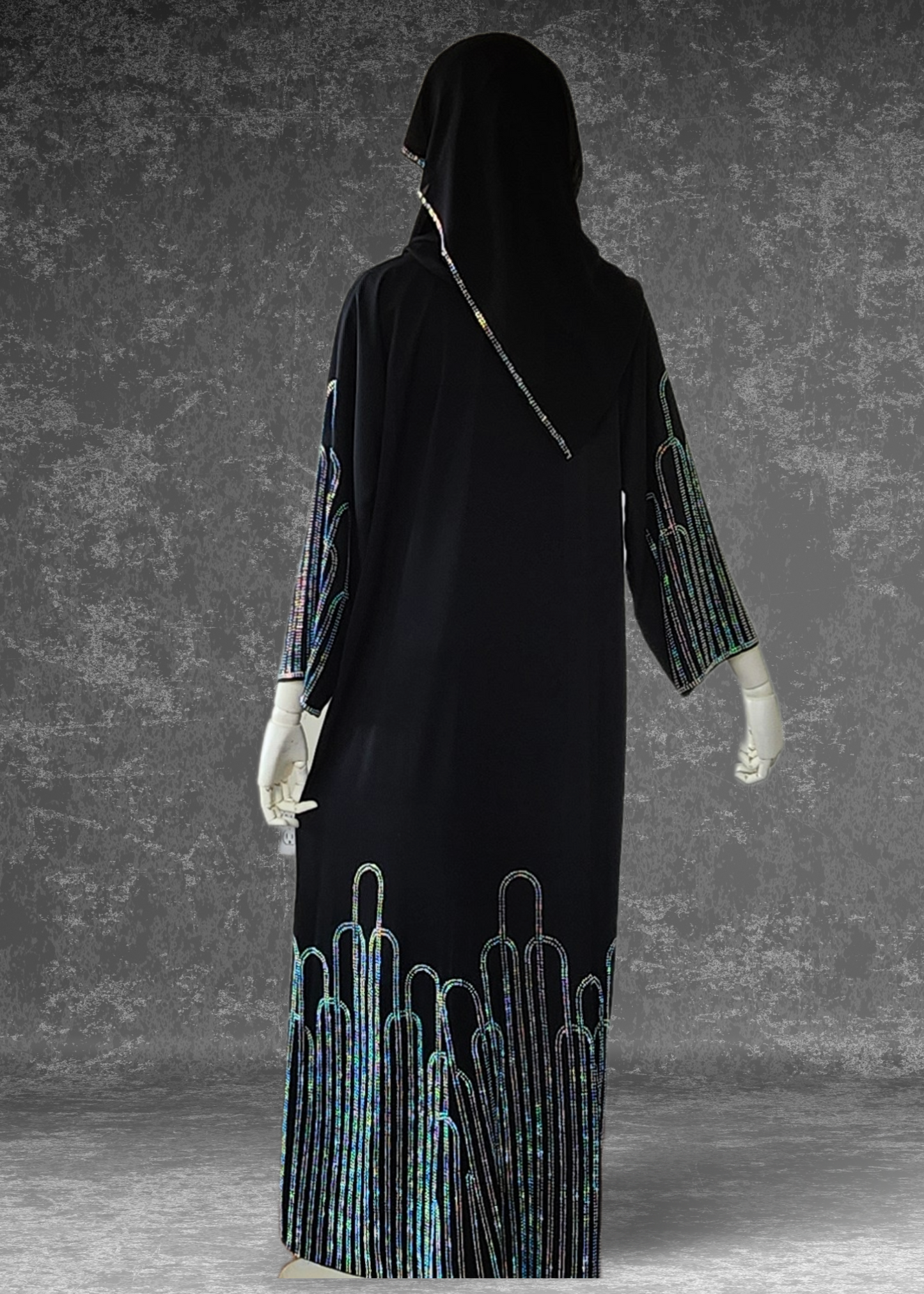 Classic Black Abaya For Ramadan Eid/ Evening Abaya - Khushu Modest Wear