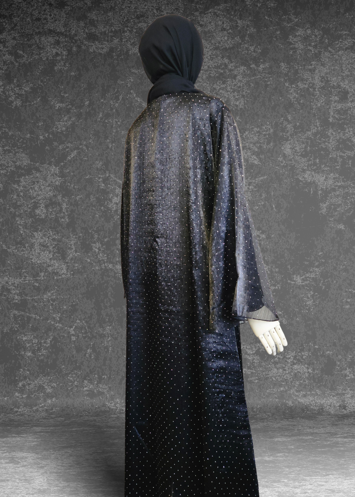Midnight Elegance- Elegant Black Abaya – Perfect for Eid & Special Occasions