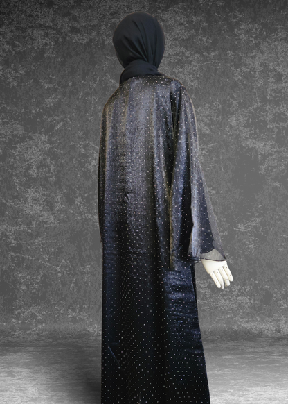 Midnight Elegance- Elegant Black Abaya – Perfect for Eid & Special Occasions