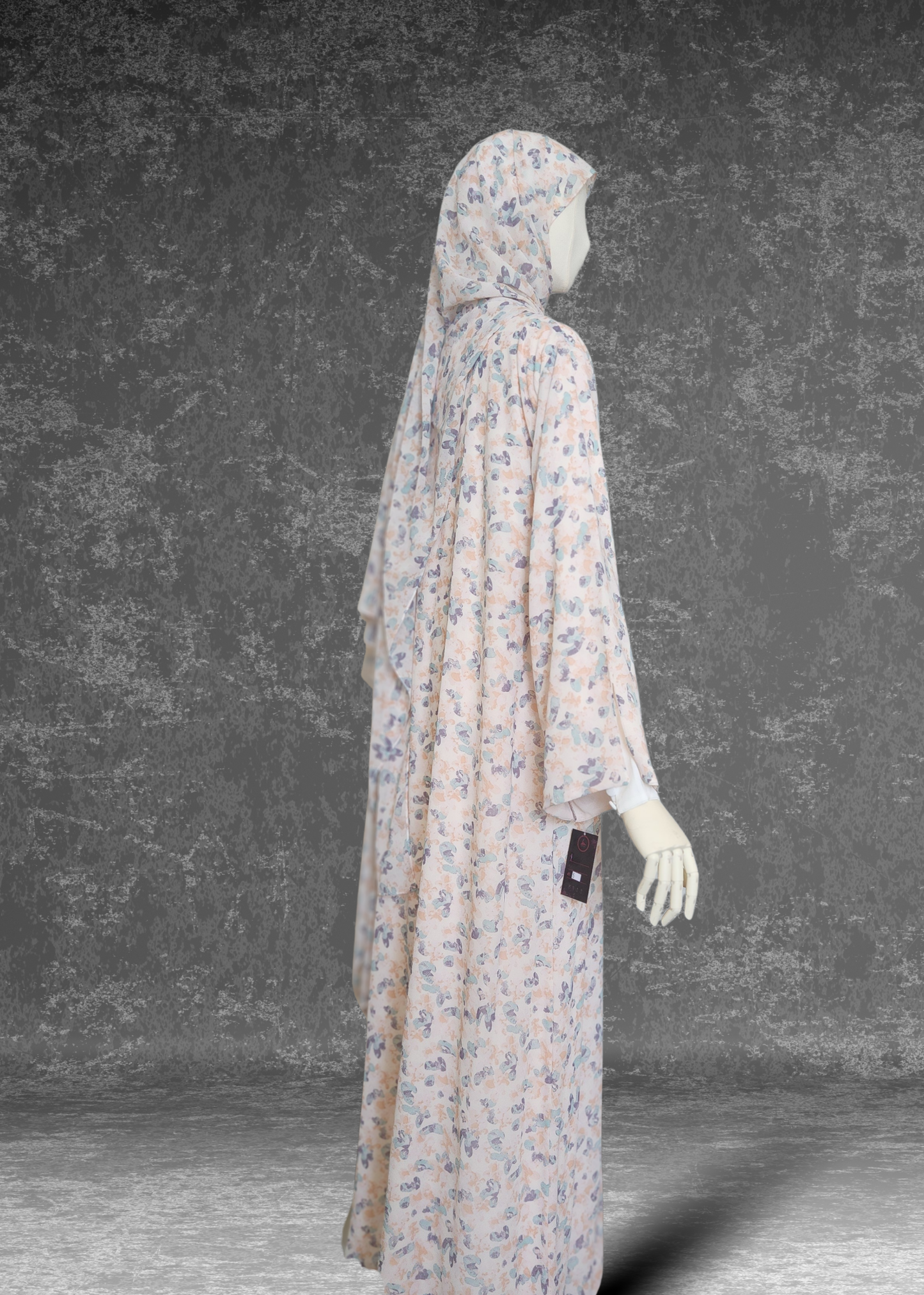 Mosaic Dream Abaya| Fully Lined Premium Chiffon Open Abaya
