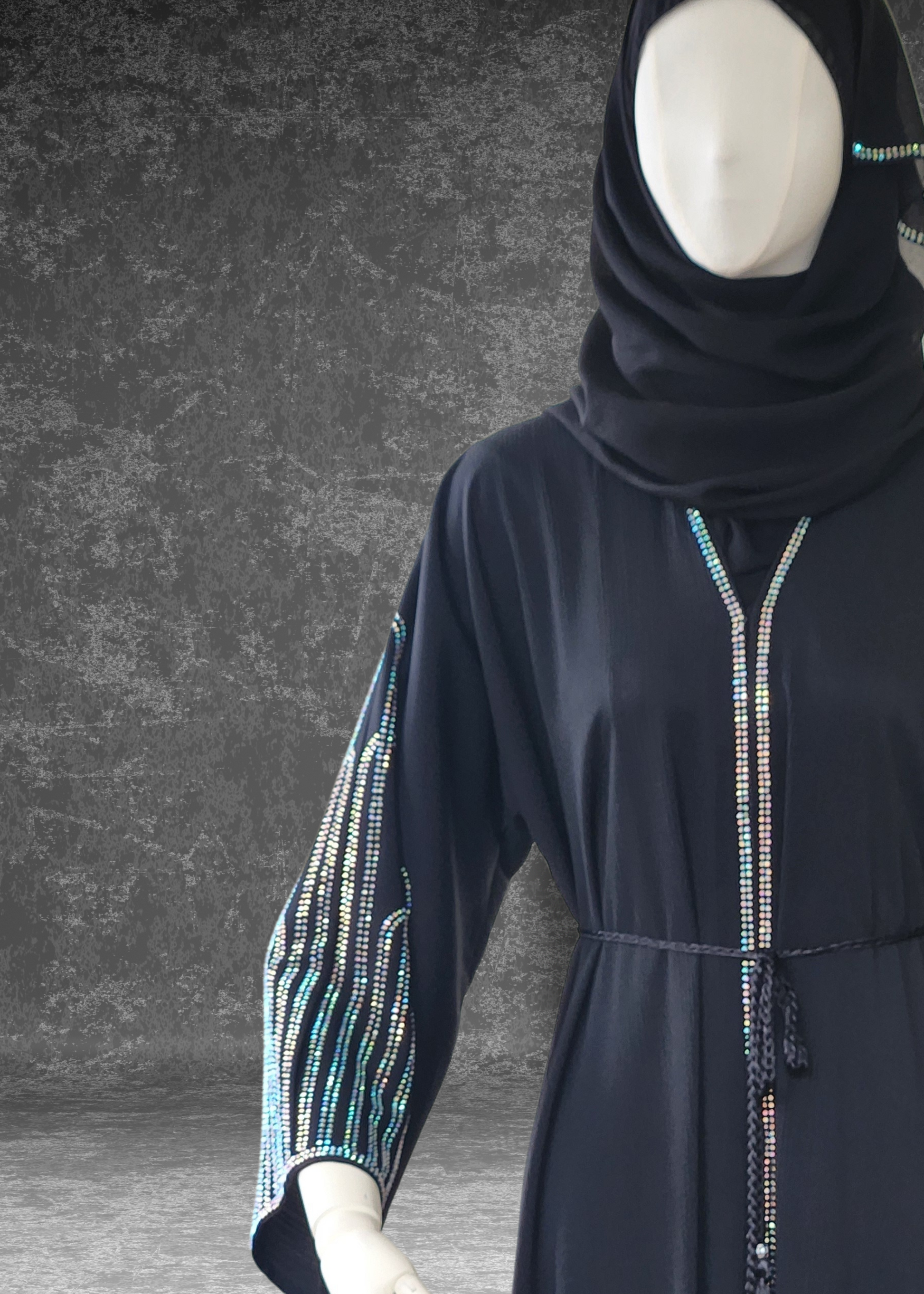 Classic Black Abaya For Ramadan Eid/ Evening Abaya - Khushu Modest Wear