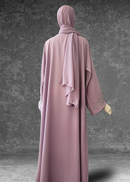 🌸 Lilac Bloom Abaya