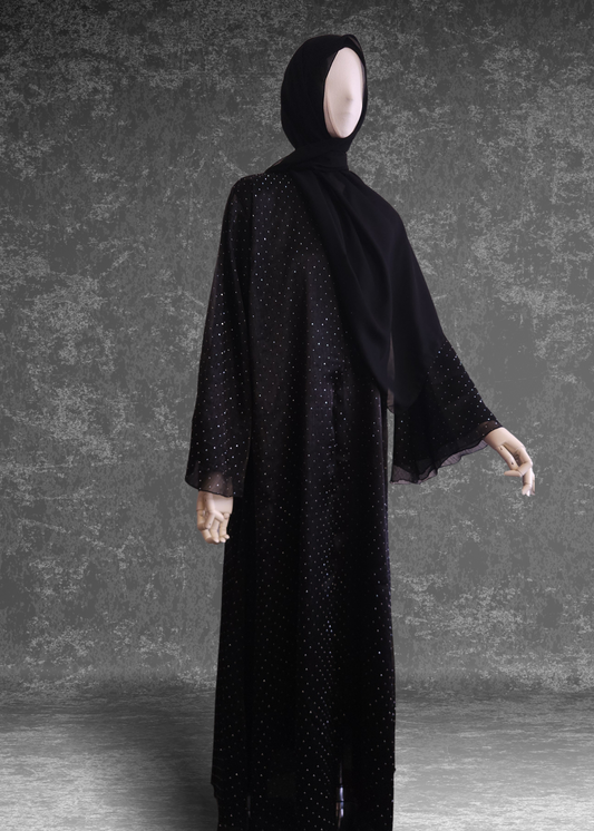 Elegant Black Abaya – Perfect for Eid & Special Occasions