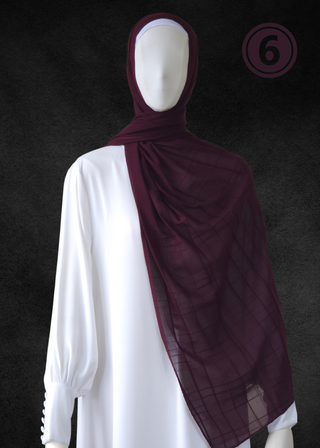 Luxe Chiffon Soft Pleat Hijab - Khushu Modest Wear