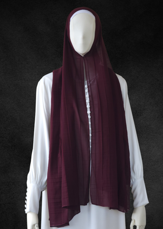 Luxe Chiffon Soft Pleat Hijab - Khushu Modest Wear