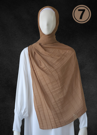 Luxe Chiffon Soft Pleat Hijab - Khushu Modest Wear
