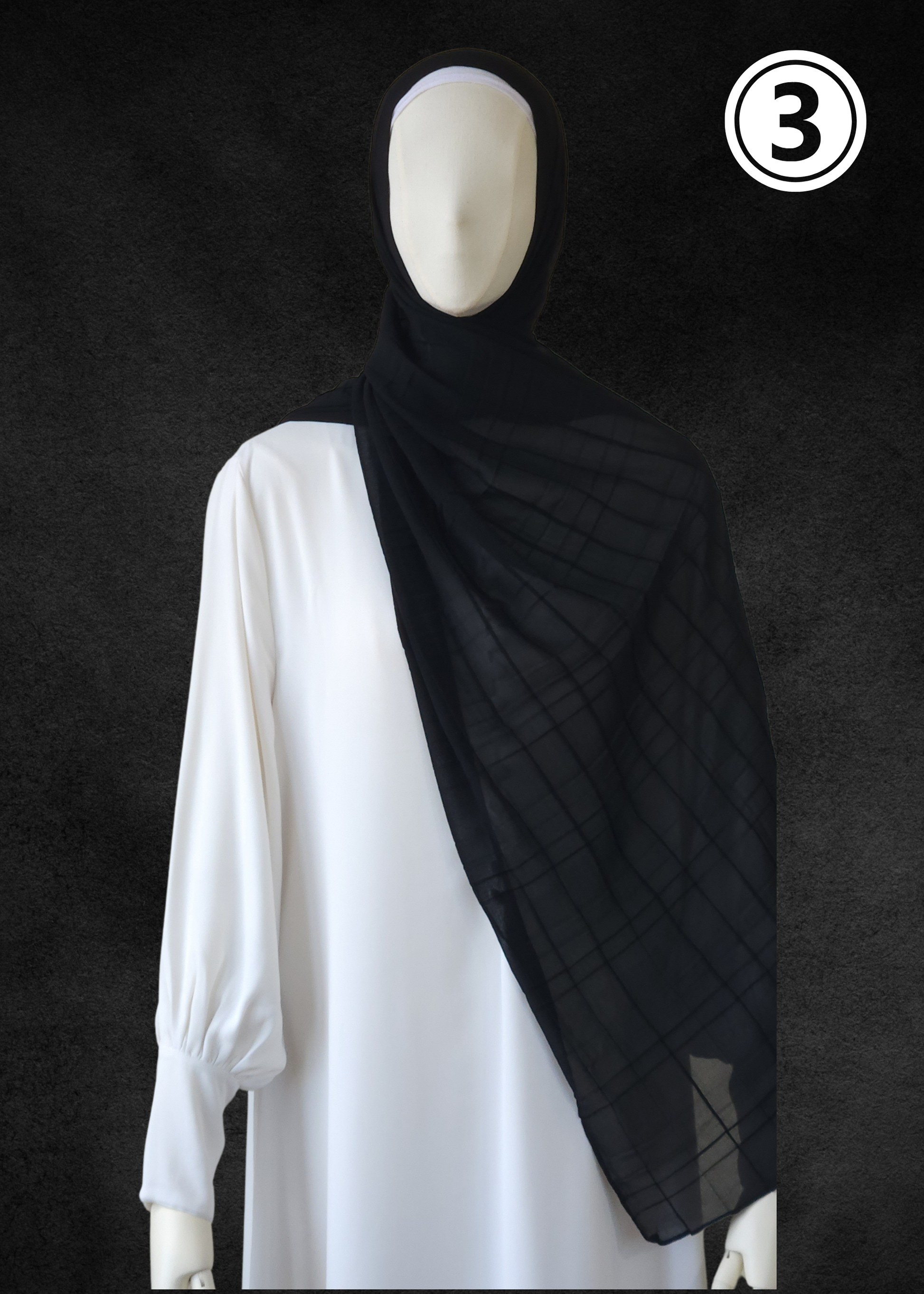 Luxe Chiffon Soft Pleat Hijab - Khushu Modest Wear