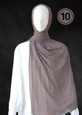 Luxe Chiffon Soft Pleat Hijab - Khushu Modest Wear