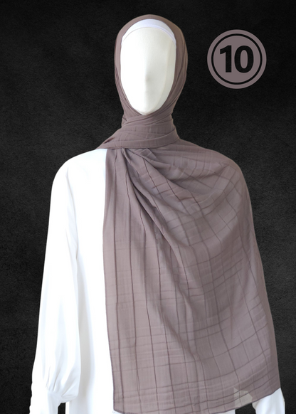 Luxe Chiffon Soft Pleat Hijab - Khushu Modest Wear