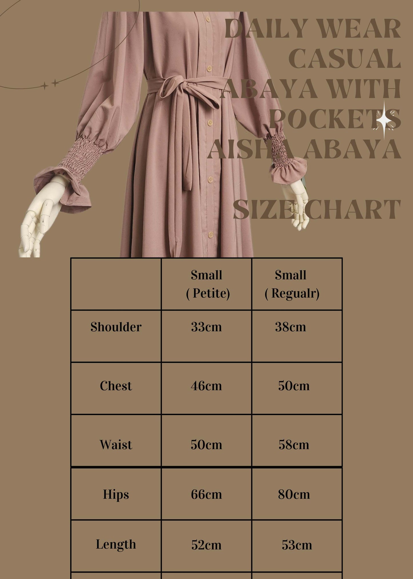 Daily Wear Casual Abaya With Pockets Aisha Abaya - Khushu Modest Wear