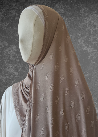 Self-Embossed Print Basic Jersey Hijabs