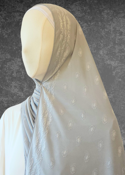 Self-Embossed Print Basic Jersey Hijabs