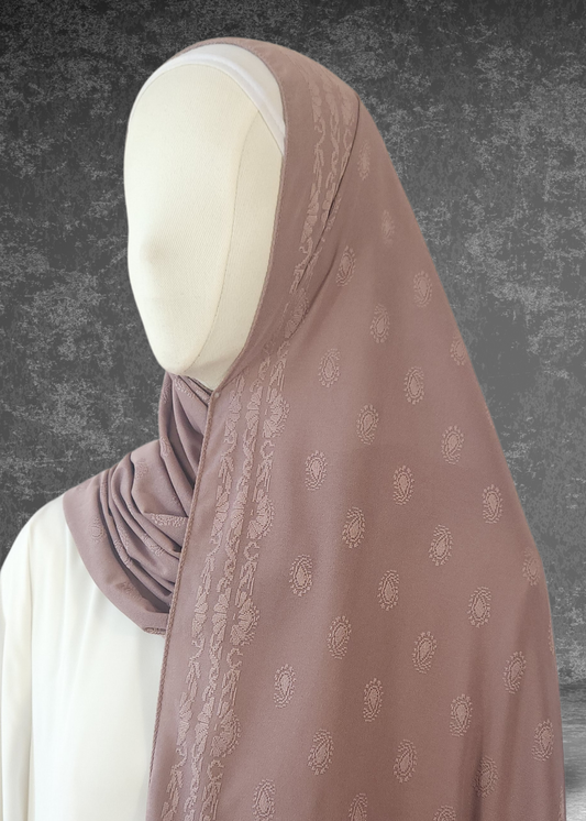 Self-Embossed Print Basic Jersey Hijabs
