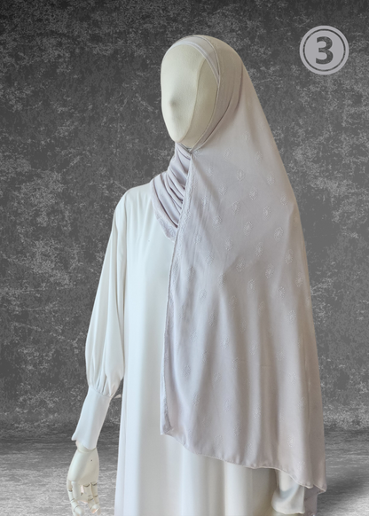 Self-Embossed Print Basic Jersey Hijabs