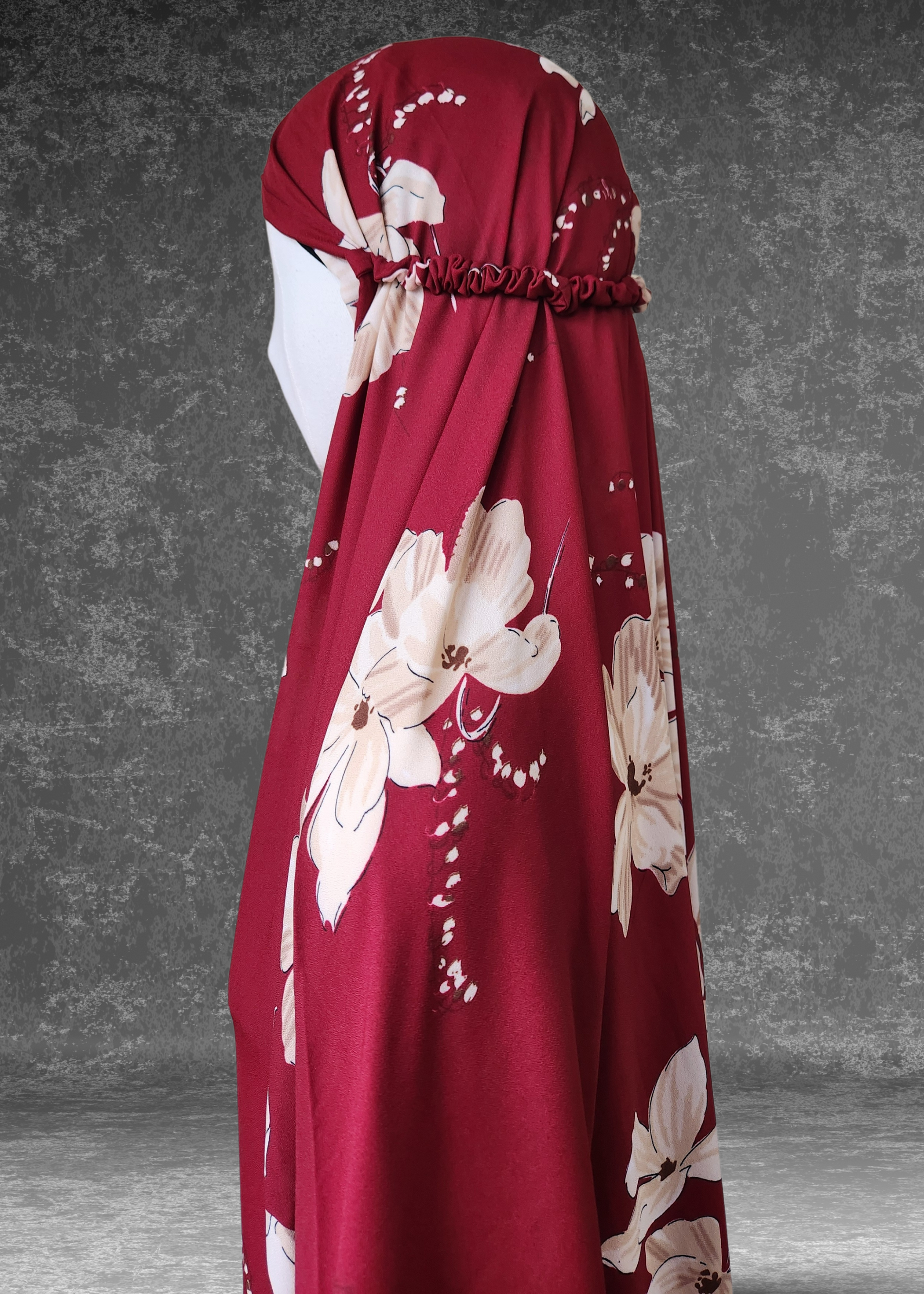luxury prayer dress French Velvet Isdal Luxury Prayer Dress Free Size / Pearl Gray