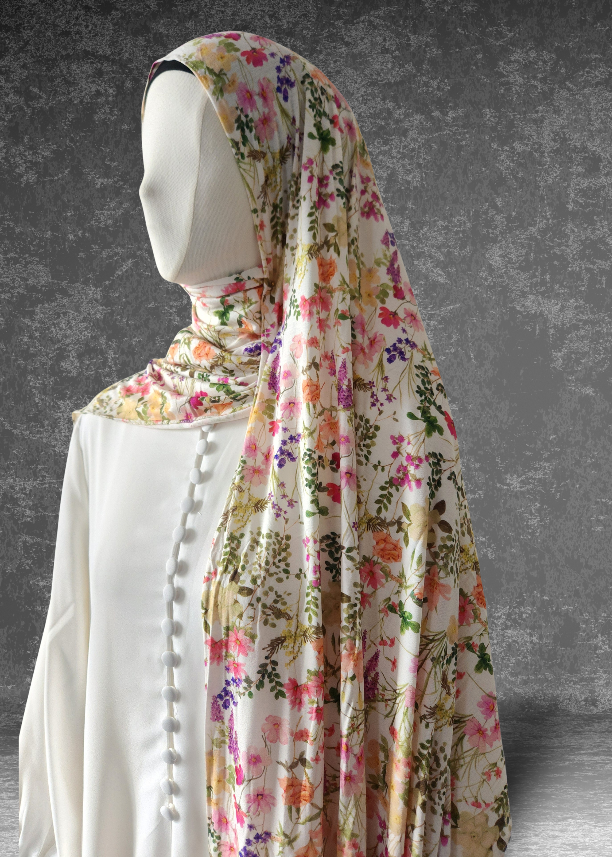 Soft printed jersey hijab USA" and "Colorful floral hijab Canada"