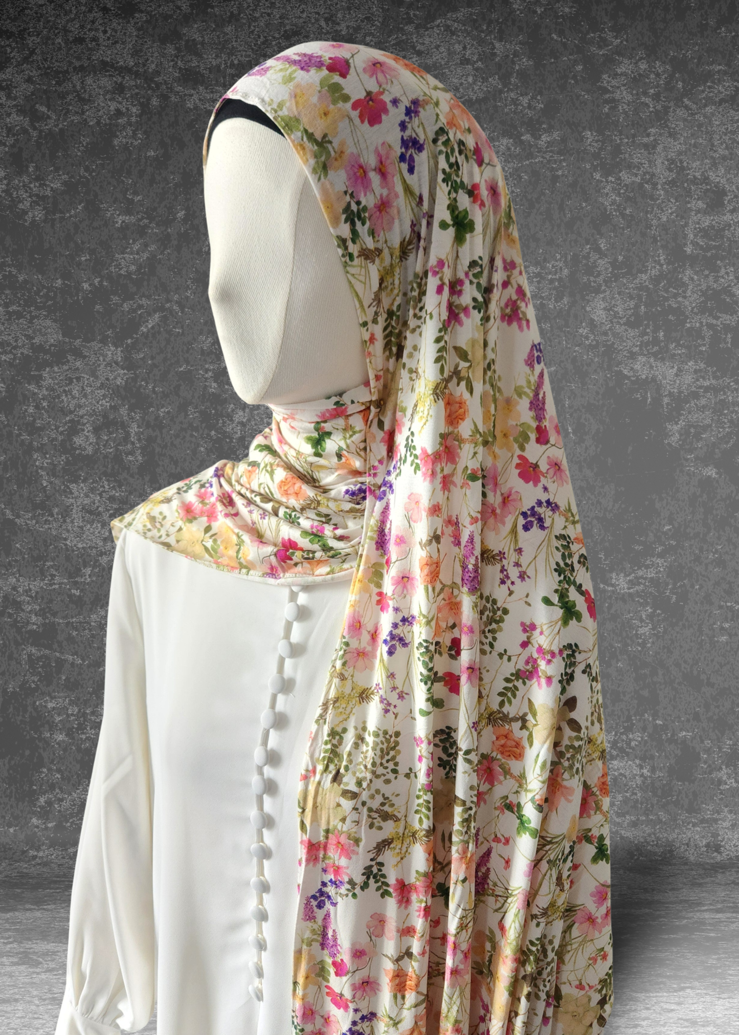 Spring Meadow Floral Soft Printed Jersey Hijab